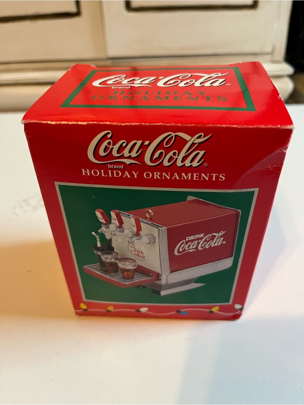 Vintage Enesco 1996 Vintage Coca Cola Soda Fountain Dispenser Christmas Ornament